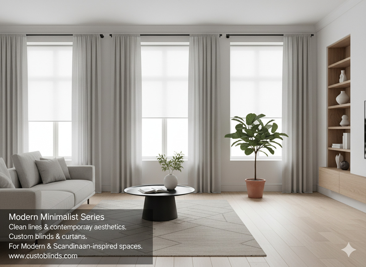 Modern Minimalist Series - Custom Blinds and Curtains